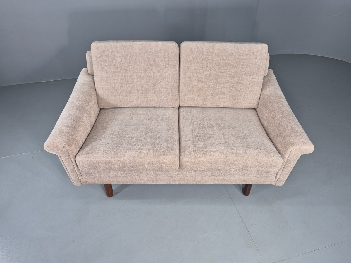 Vintage Danish 2 Seater Sofa Mid Century Original New Upholstery 1960s EB12533