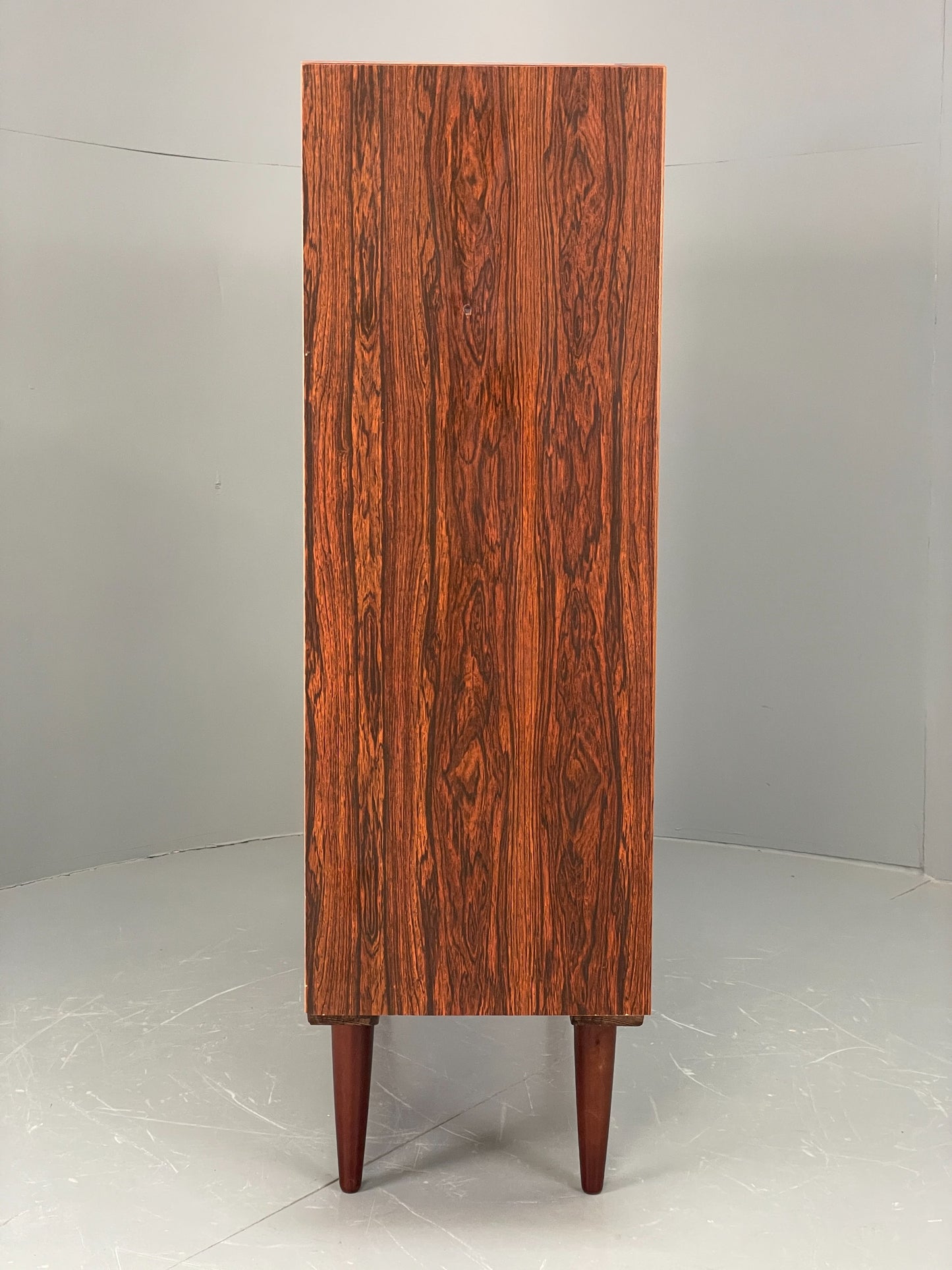 Vintage Danish 1970s Bookcase Mid Century Shelving Retro Darkwood EB12068