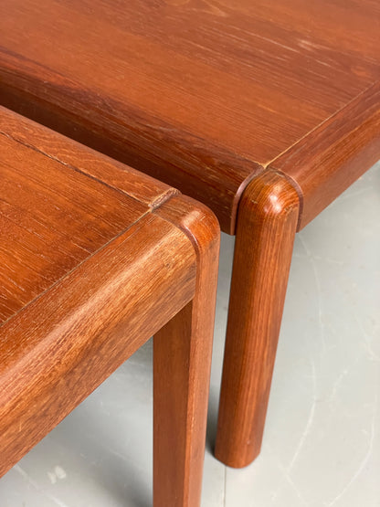 Vintage Teak Nesting Tables Retro 1970s Danish Design Side Table EB12217