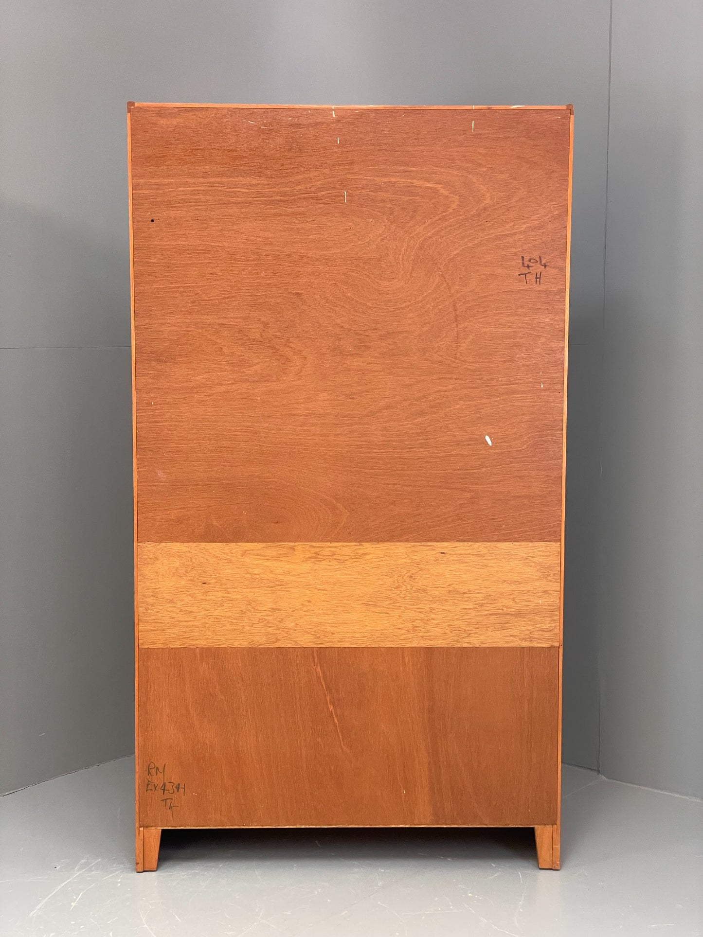 Vintage Teak Wall Unit Jentique 1970s Retro Shelving Glazed EB11971