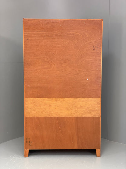 Vintage Teak Wall Unit Jentique 1970s Retro Shelving Glazed EB11971