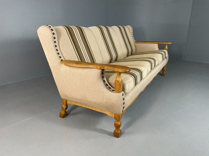 Vintage 3 seater Mid Century Sofa Danish 1970s Kjaernaulf Style Retro EB06713