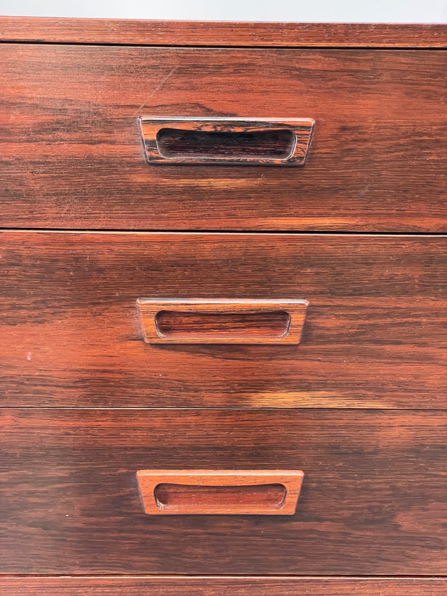 Vintage Chest Of Drawers 1960s Danish Mid Century Darkwood EB12360