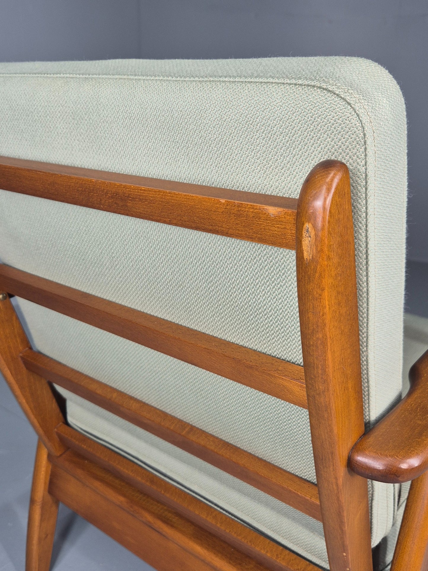 Vintage Mid Century Danish lounge chair Beech Frame 1970s Retro EB11372