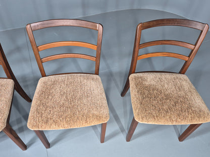 4 Vintage G Plan Dining Chairs Teak Frames Retro 1970s Original EB12175