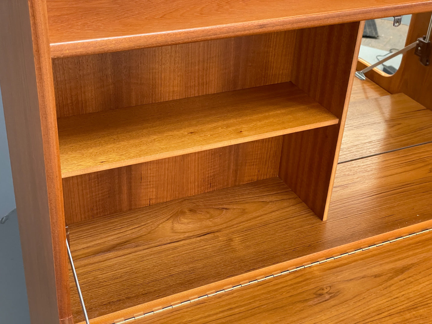 Vintage Nathan Wall Unit Teak Squares 1970s Retro Shelving Glazed EB11969