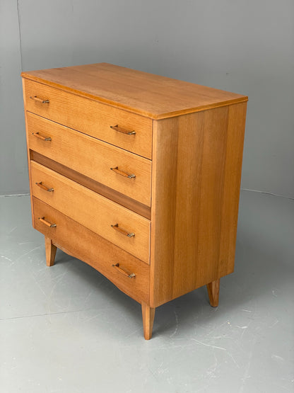 Vintage Chest Of Drawers By Lebus 1960s Oak Veneer Retro Mid Century EB12199
