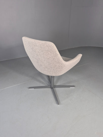Vintage Swivel Tub Chair Hitch Mylius Modern Design Retro Cream  EB12842