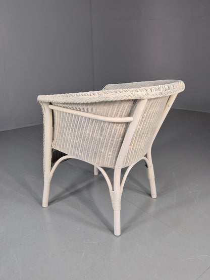 Vintage Lloyd Loom chair 1930s Original White Painted B12163