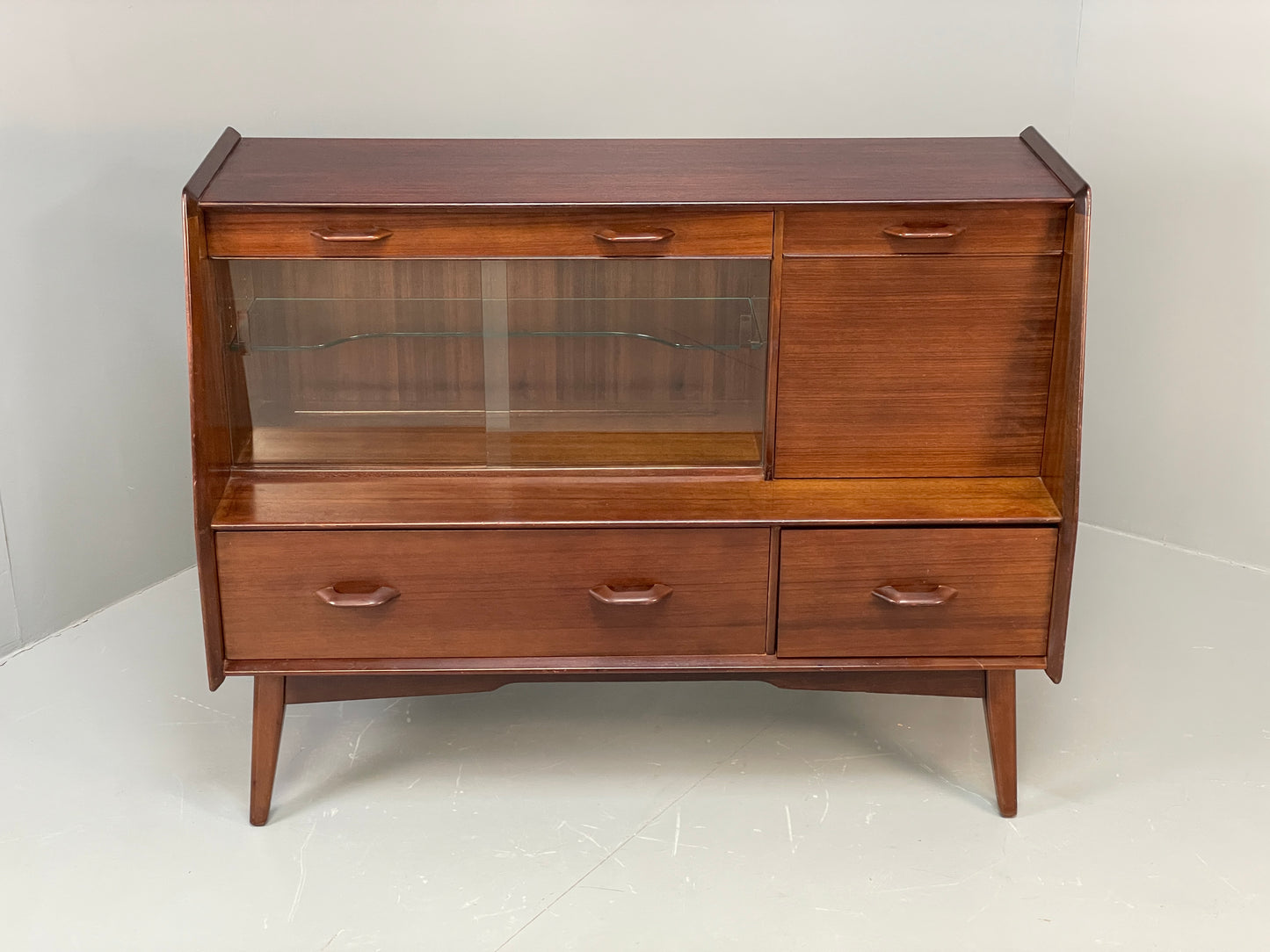 Vintage G Plan Highboard Sideboard Retro 1960s Walnut Shelving Drawers EB11865