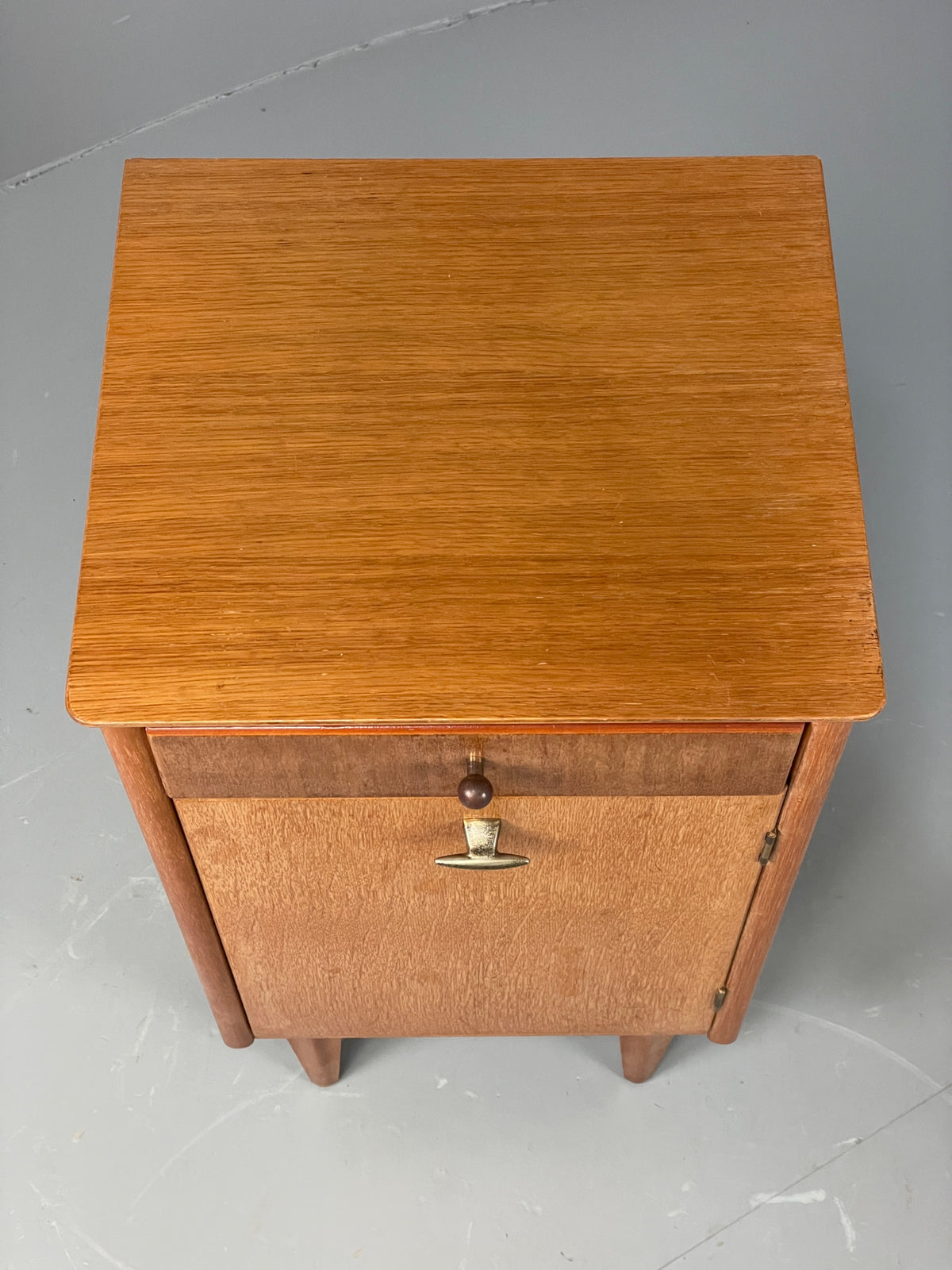 Vintage 1950s Bedside Cabinet By Lebus Oak Mid Century Retro Drawer EB12947
