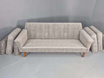 Vintage 3 Seater Mid Century Sofa Danish Design New Upholstery 1960s EB11127