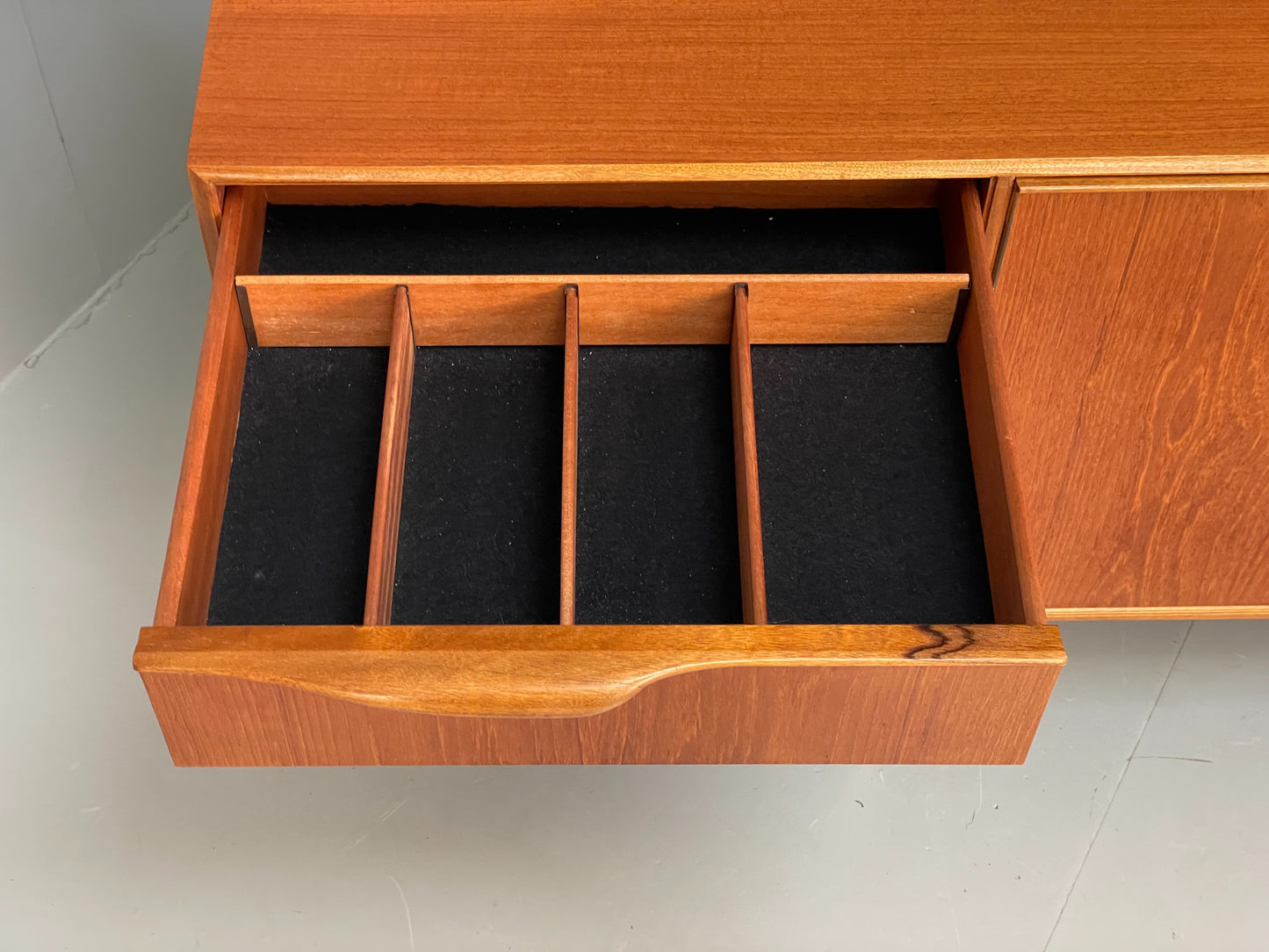 Vintage McIntosh Teak Sideboard 1960s Mid Century Drawers Shelves EB11686