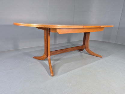 Vintage Oval Teak Dining Table Extending Parker Knoll 1980s Retro EB13140