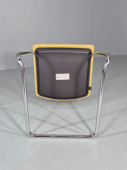 Modern Design Arm Chair Verco Brand Green Wool Chrome Frame EB12454