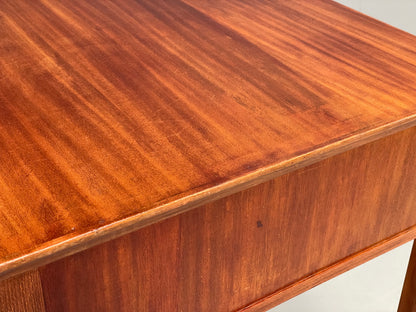 Vintage 1950s Mahogany Desk Mid Century Danish Drawers Brass EB10820