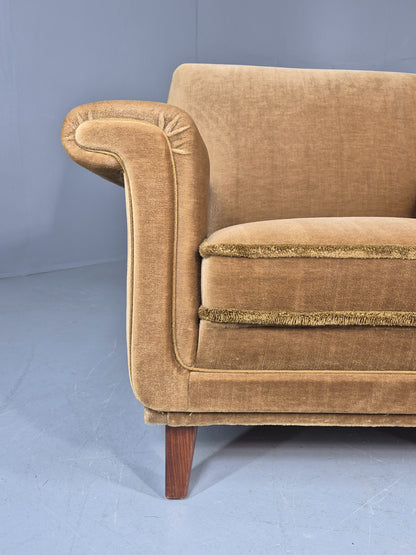 Vintage Mid Century Lounge Chair Danish Design 1960s Retro Low Back EB12682
