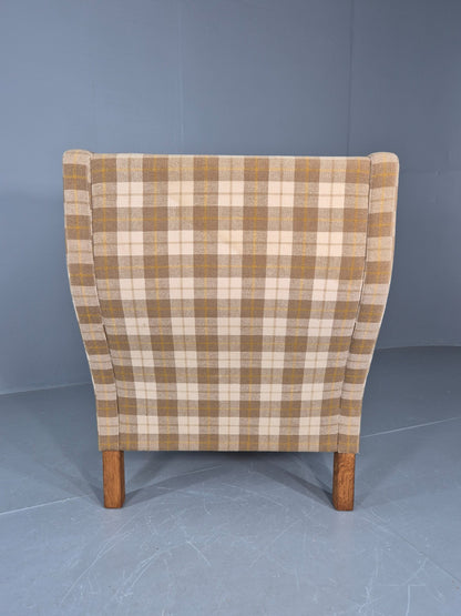Vintage Mid Century Wing Back Lounge Chair Danish Design Retro EB12398