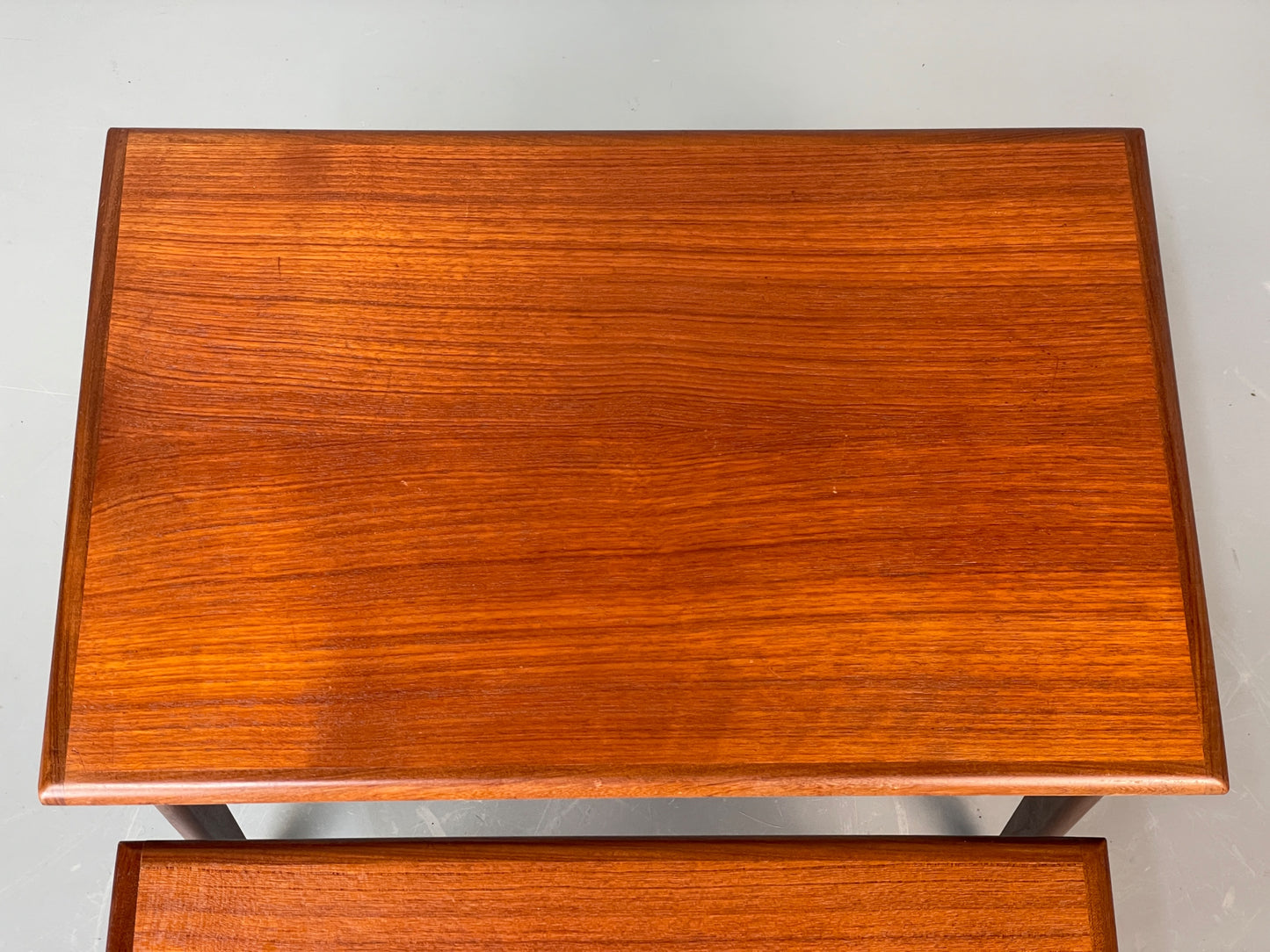 Vintage Teak Nesting Tables By Poul Hundevad Danish Mid Century Pair EB12281