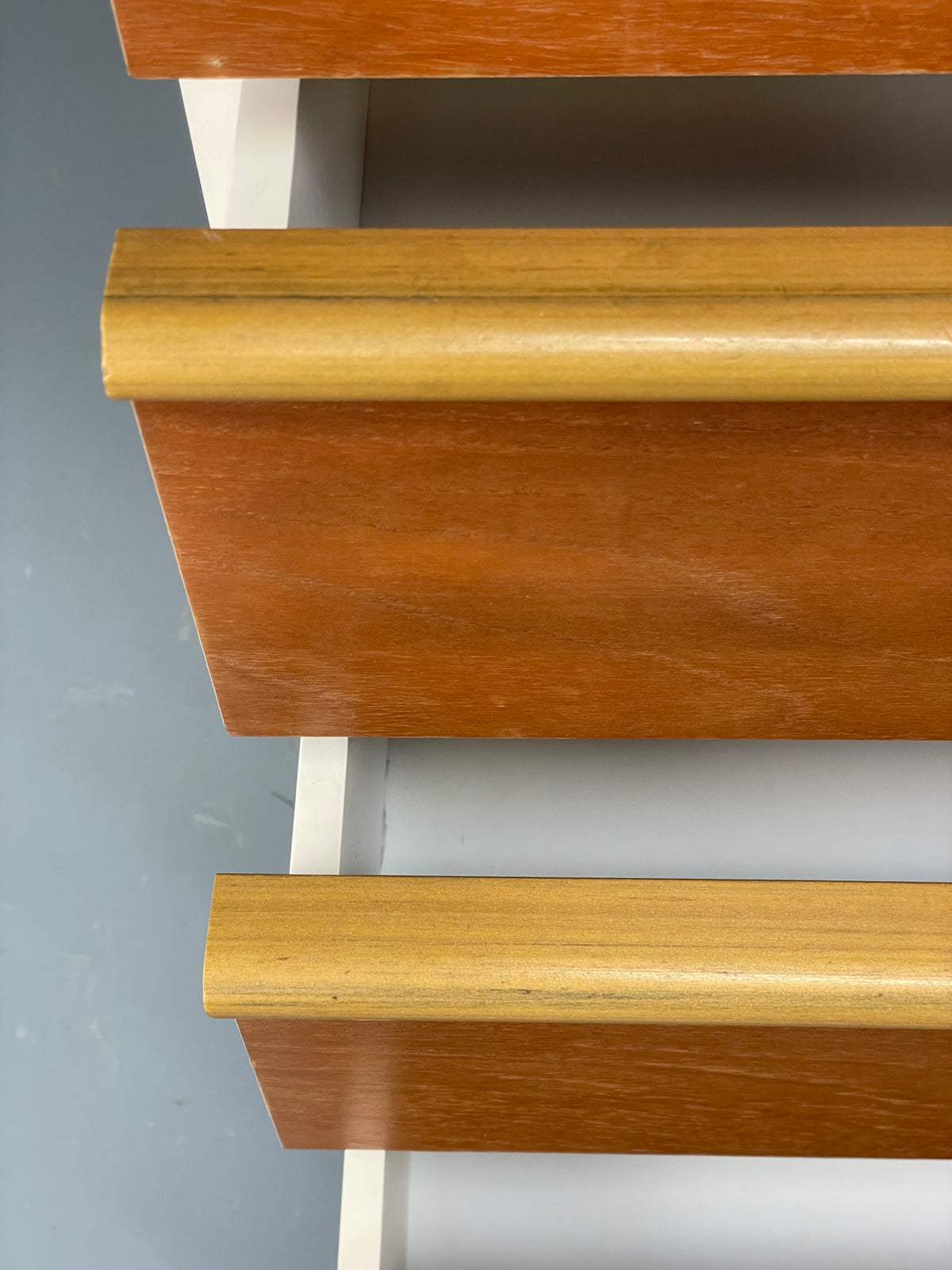 Vintage 1960s Teak Chest Of Drawers Tallboy Mid Century White Retro EB12959