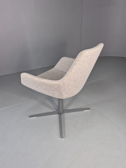 Vintage Swivel Tub Chair Hitch Mylius Modern Design Retro Cream  EB12842