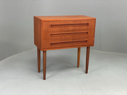 Vintage Chest Of Drawers Teak 1960s Danish Mid Century Small Bedside EB12606