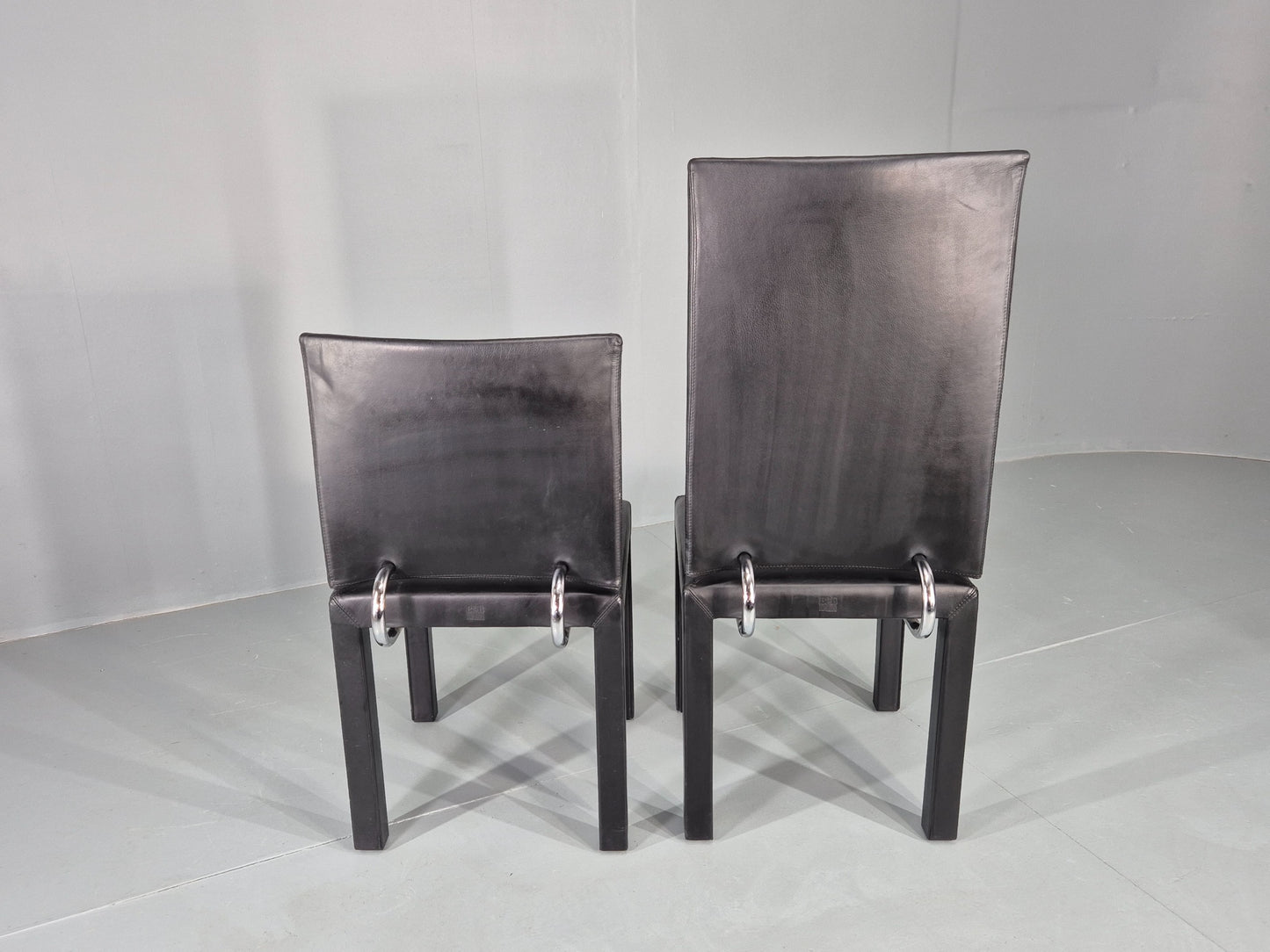 8 Vintage BB Italia Chairs Paolo Piva Leather Arcadia Model Post Modern EB12566