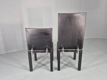 8 Vintage BB Italia Chairs Paolo Piva Leather Arcadia Model Post Modern EB12566