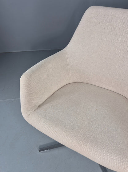 Vintage Swivel Tub Chair Hitch Mylius Modern Design Retro Cream EB12846