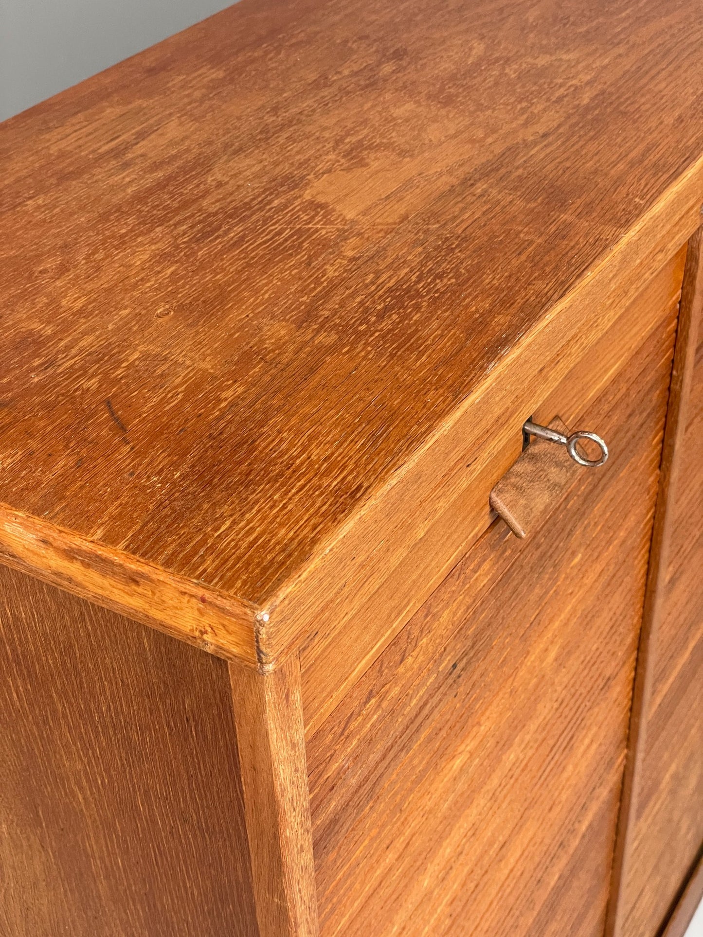 Vintage Tambour Fronted Cabinet 1950s Danish By NIPU Drawers Art Storage EB12330