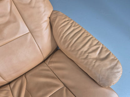 Vintage Ekornes Stressless Chair and Footstool Leather 1990s Retro EB12045