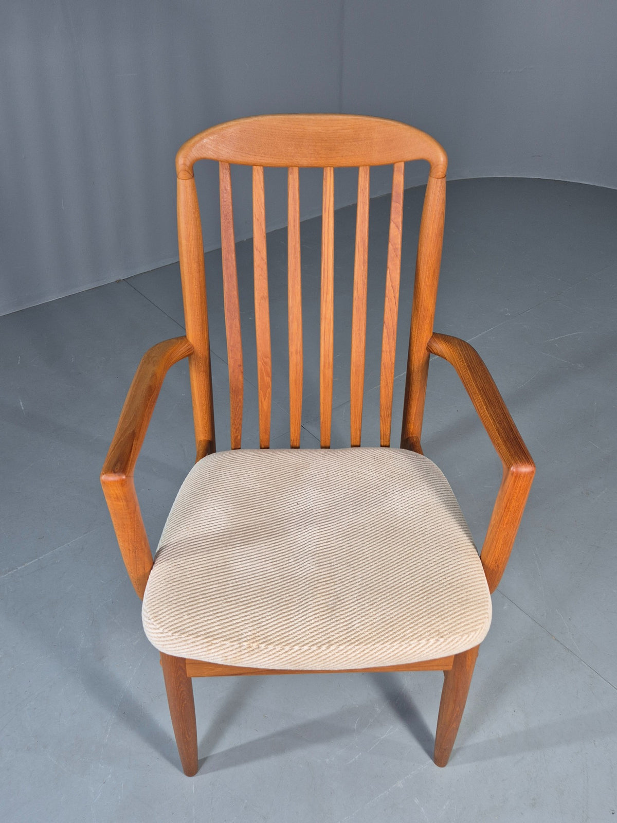 Vintage Benny Linden Carver Chair Teak Frame 1970s Retro MCM Original EB13060