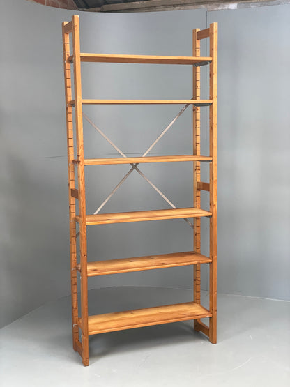Vintage Pine Shelving Unit Adjustable Modular Open Retro Bruynzeel Solid EB13162
