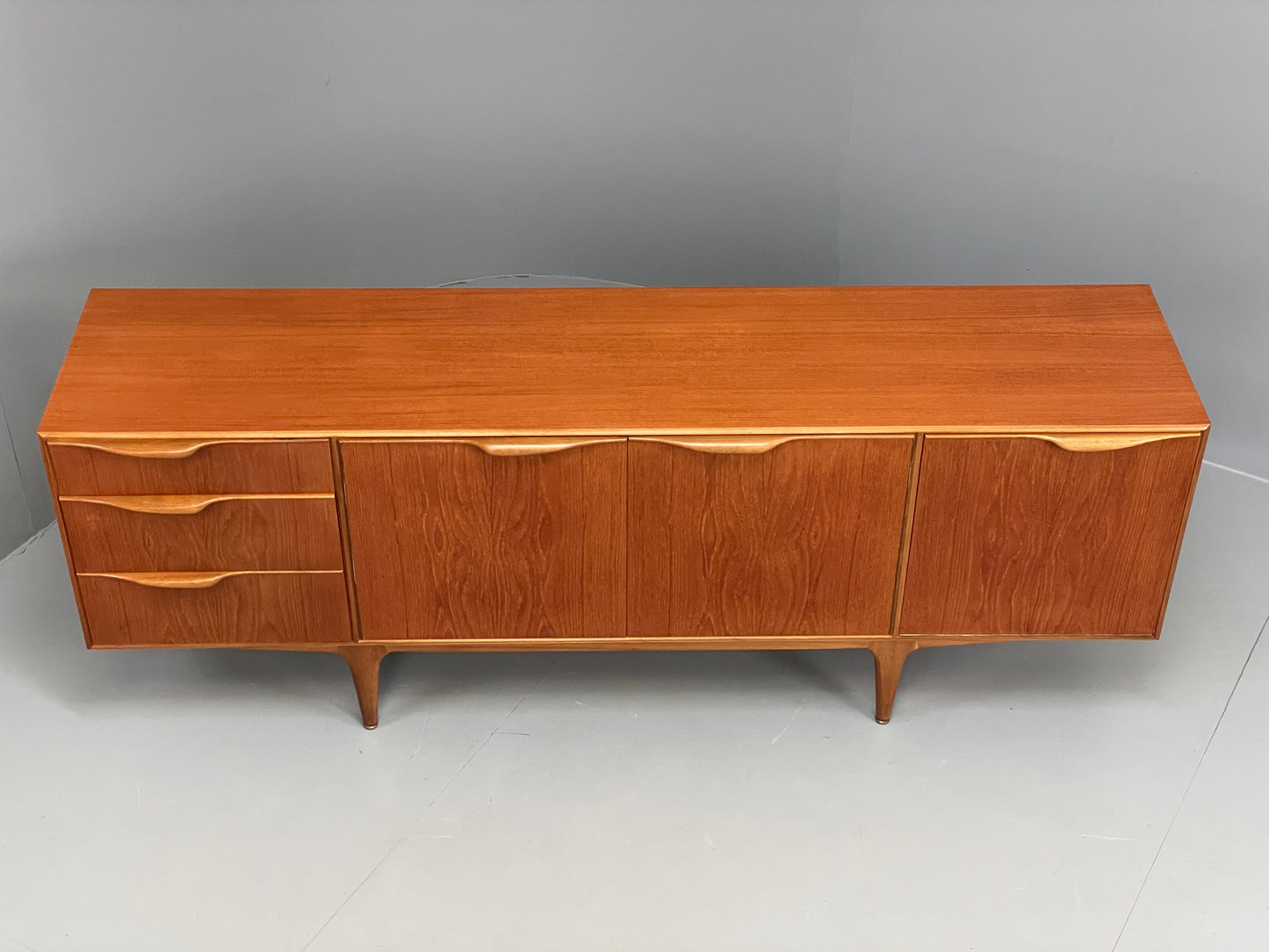 Vintage McIntosh Teak Sideboard 1960s Mid Century Drawers Shelves EB11686
