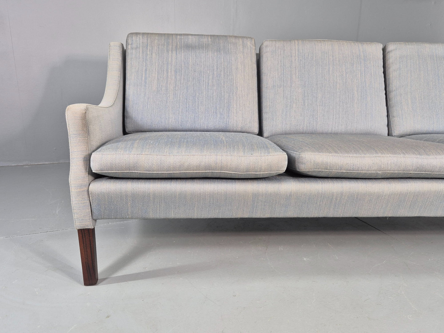 Vintage Danish 3 seater Sofa by Arne Wahl Iversen Original Cotton Retro Eb12563