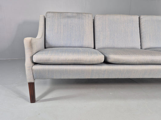 Vintage Danish 3 seater Sofa by Arne Wahl Iversen Original Cotton Retro Eb12563