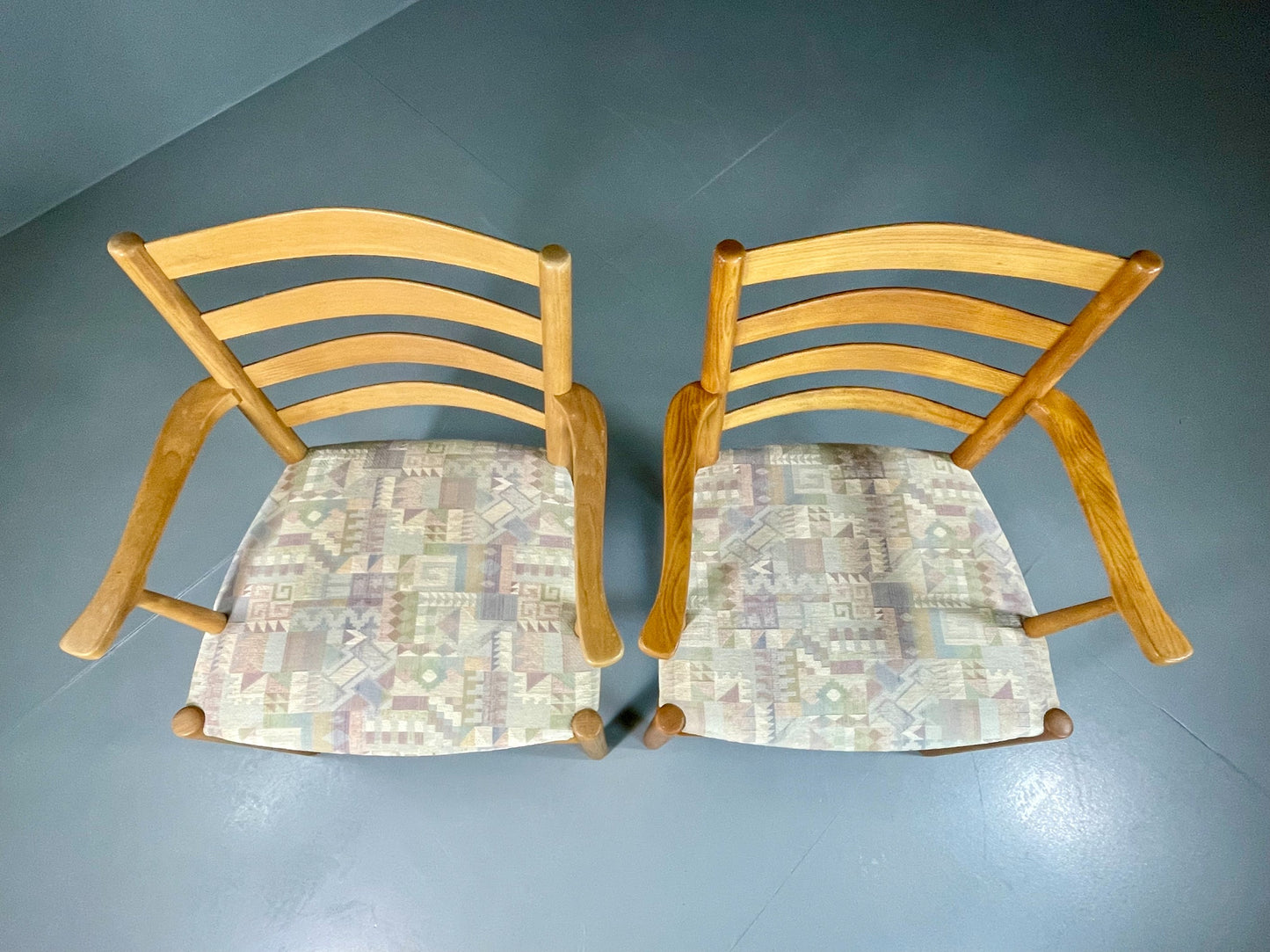 2 Vintage Kaare Klint Church Chairs Fritz Hansen 1930s Retro MCM  EB06017
