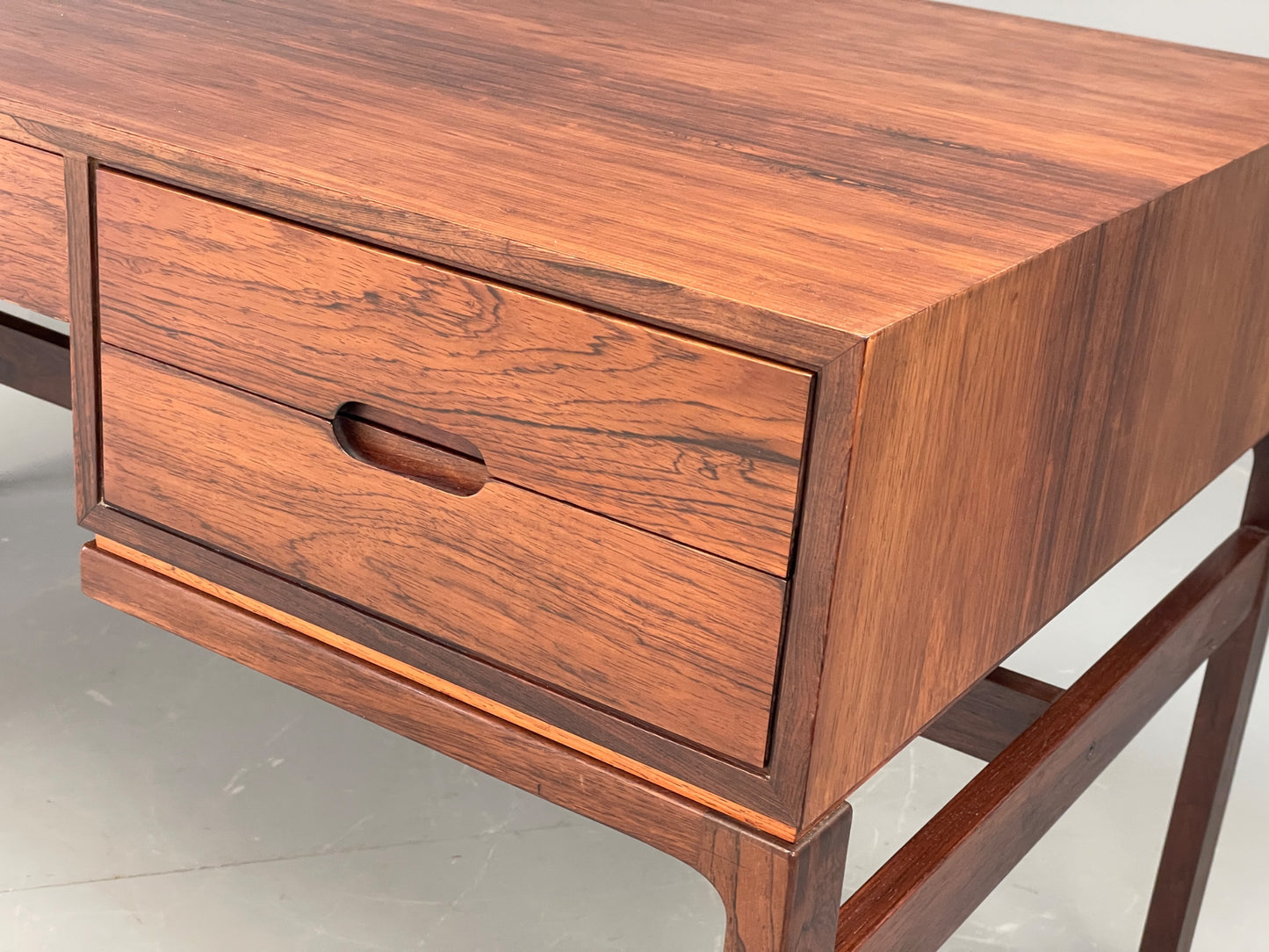 Vintage 1960s Rosewood Desk Arne Wahl Iverson Mid Century Danish Drawer EB12284