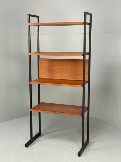 Vintage Teak Shelving Unit Open Faced 1960s Mid Century Adjustable EB12080