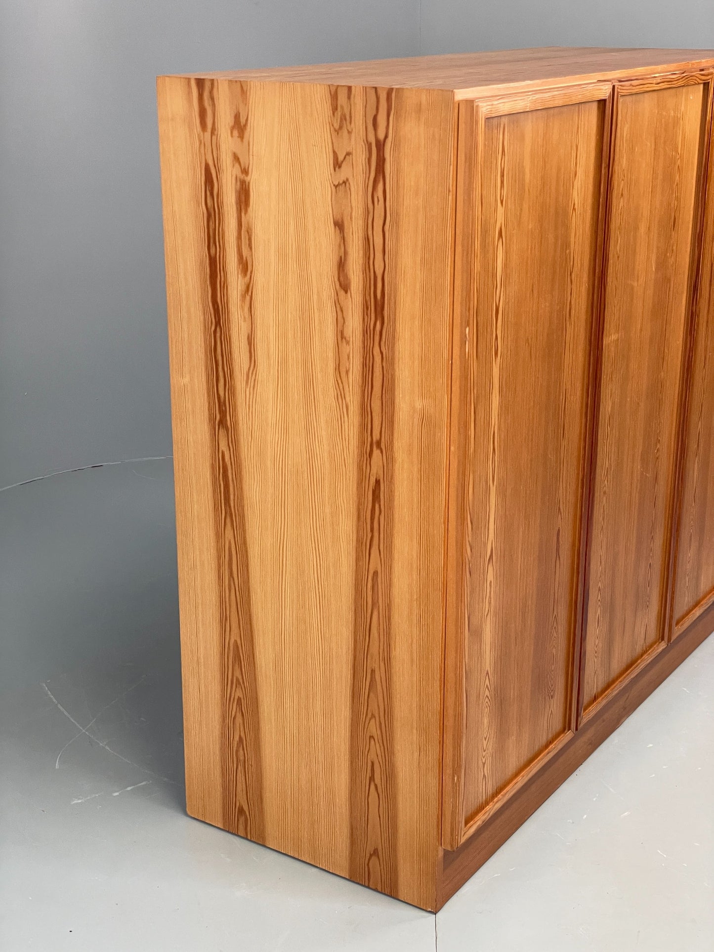 Vintage Danish Pine Cabinet By Viborg Møbler 1970s Drawers Shelving EB10846