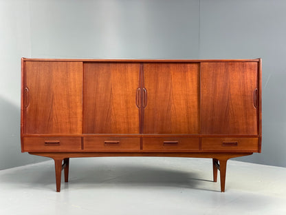 Vintage Danish Teak Highboard 1960s By Westergaard Møbelfabrik Drawers EB12368