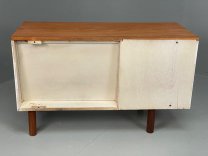 Vintage 1960s Compact Desk Teak Uniflex White Retro Mid Century Drawers EB12968