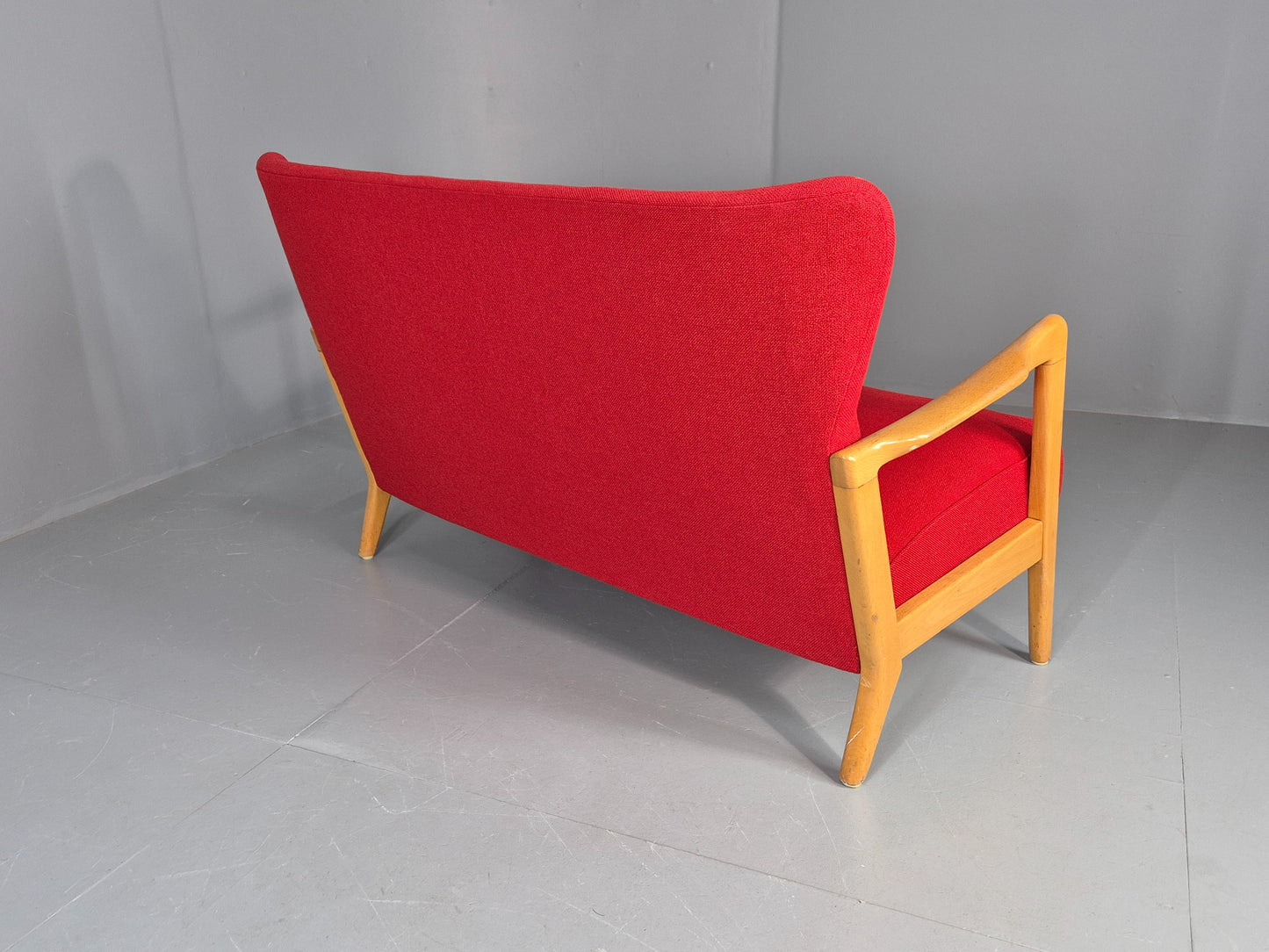 Vintage Mid Century Two Seater Sofa Fritz Hansen 40s Soren Hansen Retro EB12116