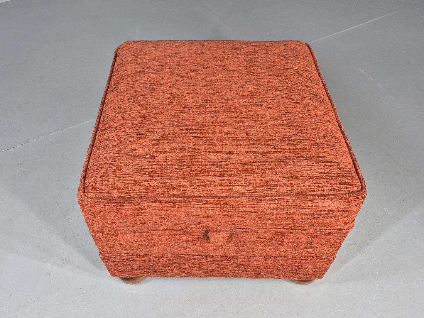 Vintage Chenille Footstool With Built In Storage  EB11660