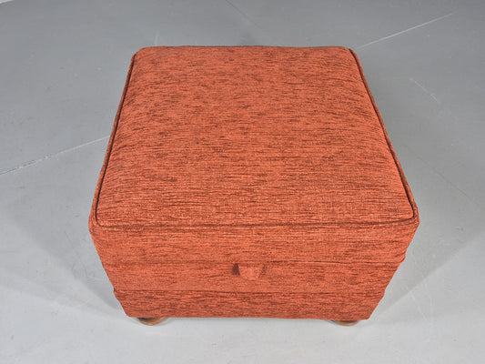 Vintage Chenille Footstool With Built In Storage  EB11660