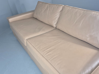 Modern Design 3 Seater Leather Sofa Moores Interiors Bespoke Quality EB11996