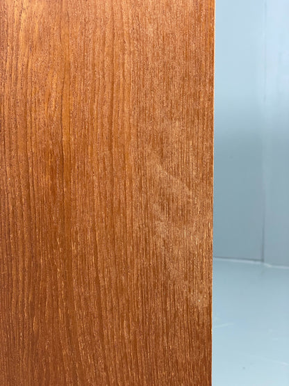 Vintage 1970s Teak Cabinet Sliding Doors Retro Handles Shelving EB11503