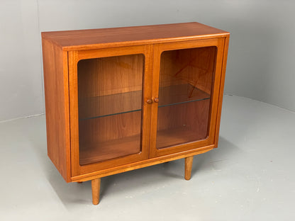 Vintage G Plan Bookcase Teak 1970s Glazed Doors Shelving Mid Century EB12972