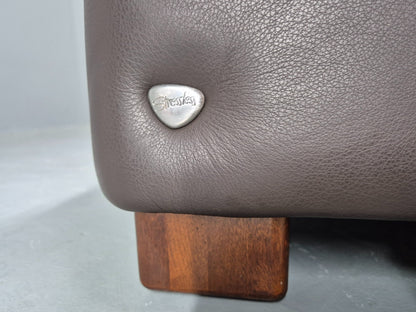 Vintage Stressless 2 Seat Sofa Brown Leather Buckingham Range 1990s  Eb13055