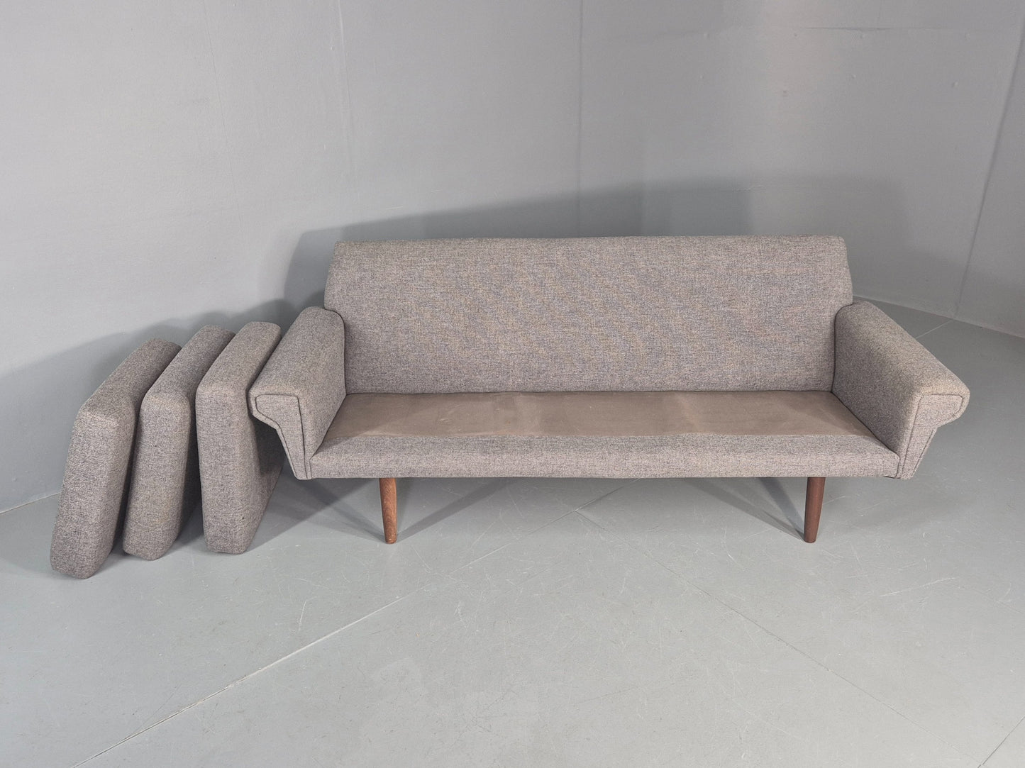 Vintage 3 Seater Sofa Mid Century Danish 1960s Retro Reupholstered EB12170
